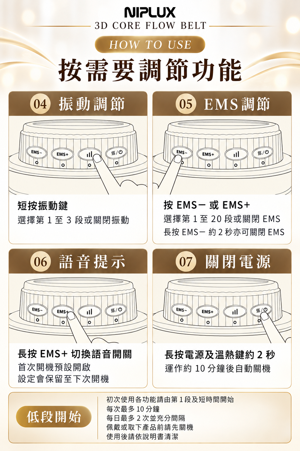 NIPLUX 3D CORE FLOW BELT 小蠻腰 GYM 美腹儀 詳情圖18